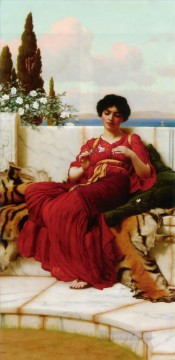 いたずらな新古典主義の女性 ジョン・ウィリアム・ゴッドワード Oil Paintings